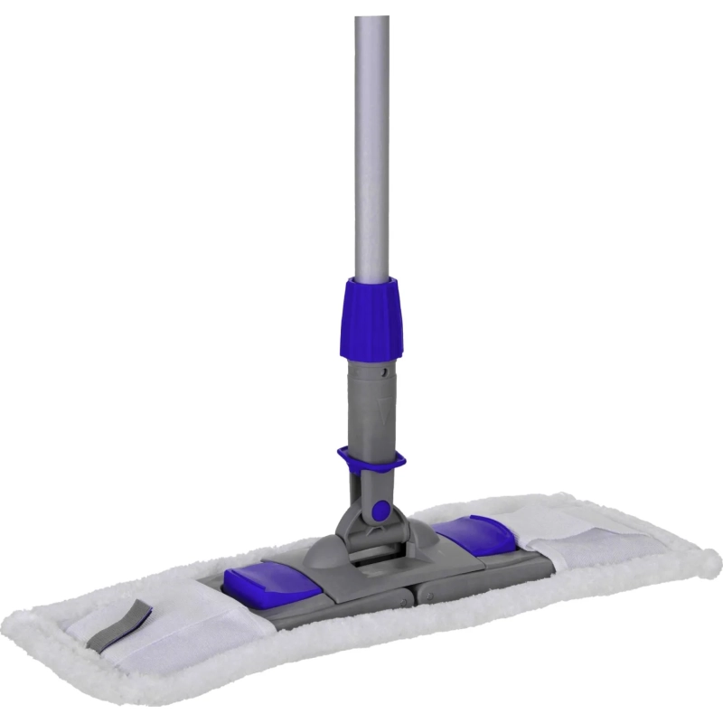 Держатель МОПа универс/зажимы, пластик LuscanProf  40х11см, серый/синий