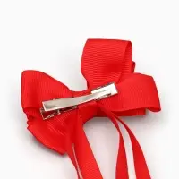 Бант для волос на заколке с лентами, красный, Винкс
