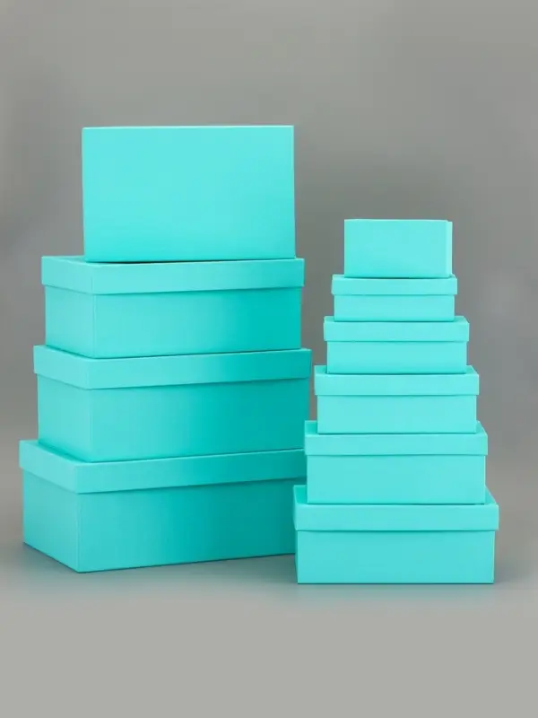 Набор подарочных коробок 10 в 1 &laquo;Тиффани&raquo; 30&times;19&times;12 - 12&times;6.5&times;4 см