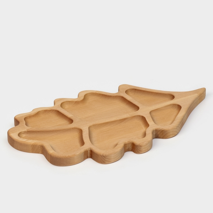 Менажница деревянная авторская Adelica «Дубовый лист», 35×20×1,8 см, пропитана минеральным маслом, берёза Менажница деревянная авторская Adelica «Дубовый лист», 35×20×1,8 см, пропитана минеральным маслом, берёза