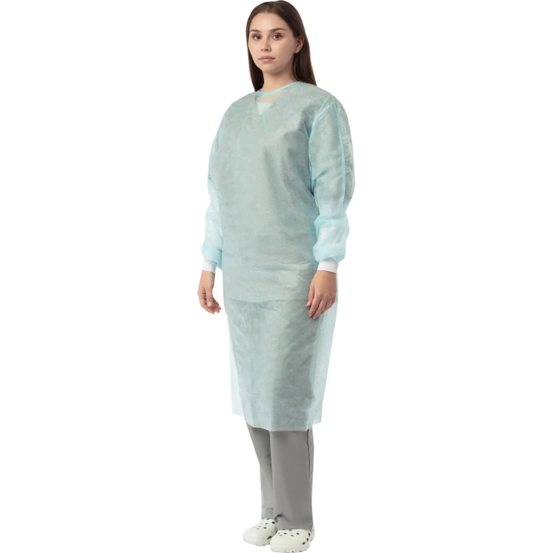 Халат хирург. ЕВРО стер. смс рук на манж дл.120 см пл.25 р-р 52-54  Инмедиз