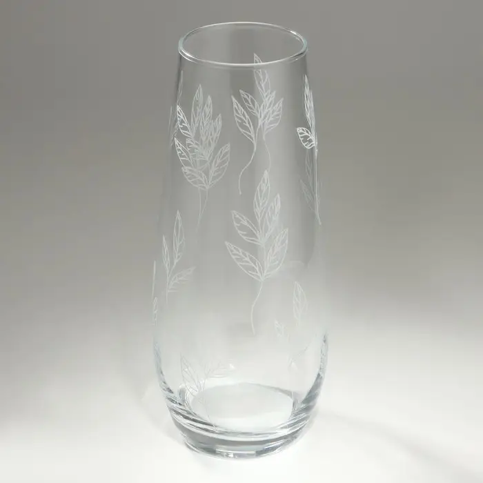 Ваза для цветов &laquo;Ботаника&raquo; стеклянная, прозрачная, 26 см, 1.7 л.