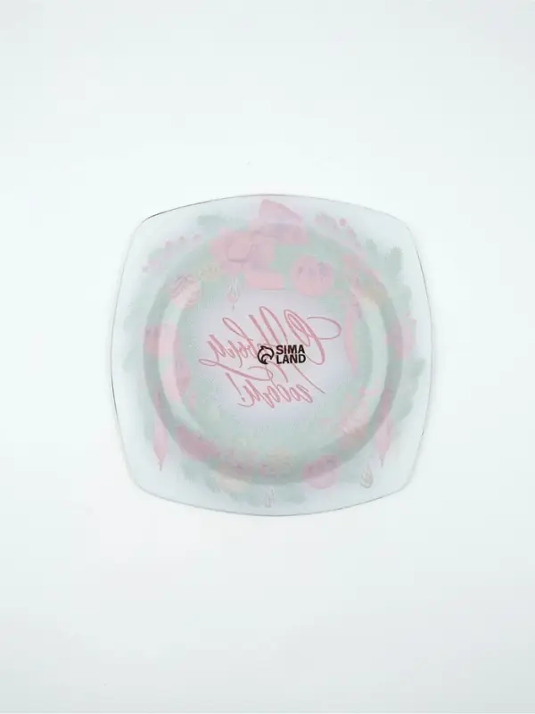 Тарелка квадратная Тарелка квадратная "С новым годом", 20 см