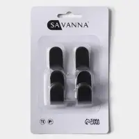 Крючки самоклеящиеся SAVANNA Black Loft, 4 шт., металл, 2.8&times;5.5&times;1.8 см, чёрные
