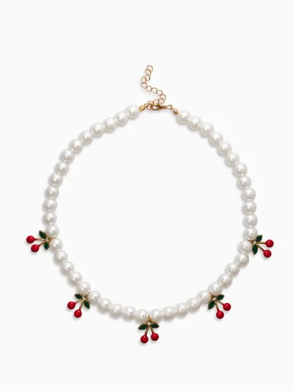 Бусы жемчужные &laquo;Вишня&raquo;, цветные в золоте