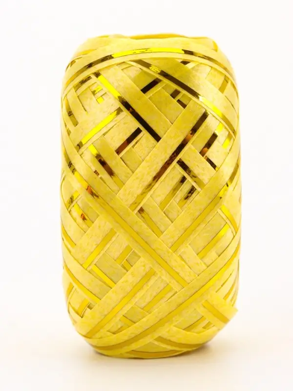 Лента упаковочная для воздушных шаров и подарков, с золотой полосой, ассорти, набор 6 шт., 0.5 см &times; 10 м