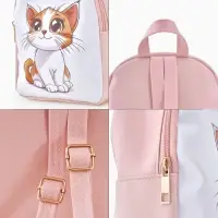 Рюкзак дет 18*8*23 см, Кот, отд на молнии, розовый