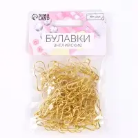 Булавки с круглым концом, 22 мм, 100 шт., цвет золотой