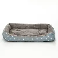 Лежанка для животных &laquo;Звезды&raquo;, 60&times;45&times;15 см, серая