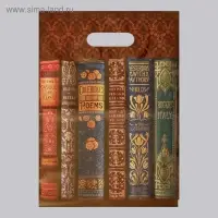Пакет «Книги» полиэтиленовый с вырубной ручкой, 50 мкм, 30×40 см