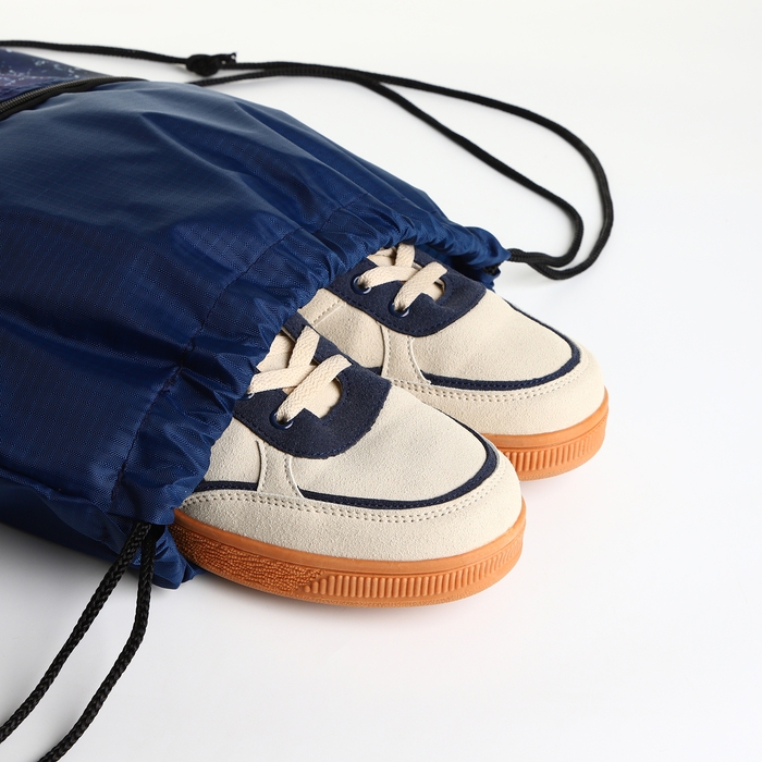 Мешок для обуви на шнурке, цвет синий Мешок для обуви на шнурке, цвет синий