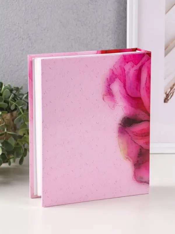 Фотоальбом 200 фото 10X15см, "Цветок и бабочки",  ПП карм.