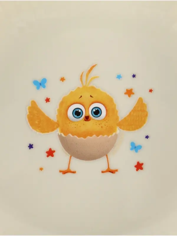 Тарелка пластиковая детская, 14.5&times;14.5 см, Цып-цып