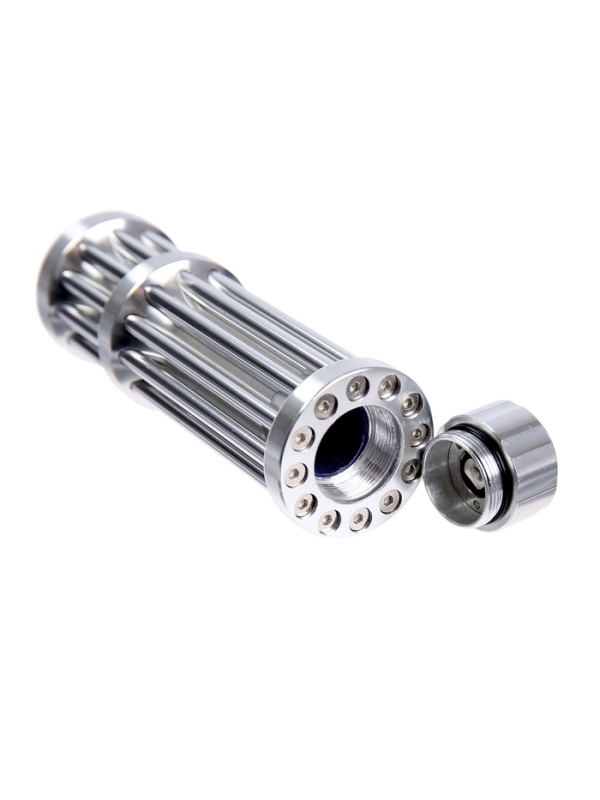 Лазерная указка мощная, с насадками, 1200 мАч, синий