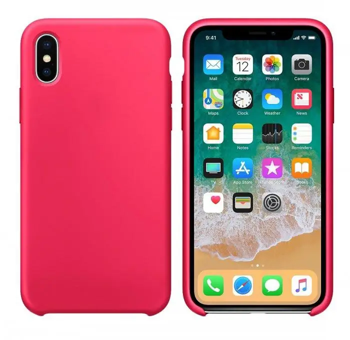 Чехол Iph X Silicon Case 100% ORG Red Raspberry (c LOGO) Чехол Iph X Silicon Case 100% ORG Red Raspberry (c LOGO)