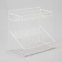 Сушилка для посуды с поддоном, 38.5&times;38.5&times;24 см, белый
