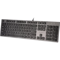 Клавиатура A4 KV-300H серый/черный USB slim