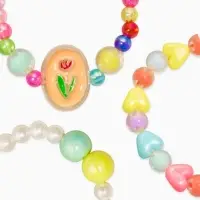 Браслет детский набор 3 шт. "Выбражулька" тюльпан в сердцах, цвет МИКС