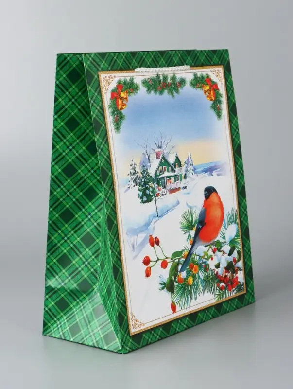 Пакет подарочный новогодний ламинированный &laquo;У Ёлочки &raquo;, 26&times;32&times;12 см