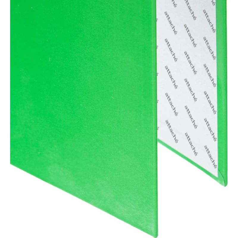 Папка-регистратор 75мм  Attache Neon А4 зеленый б/мет уголка, лам картон