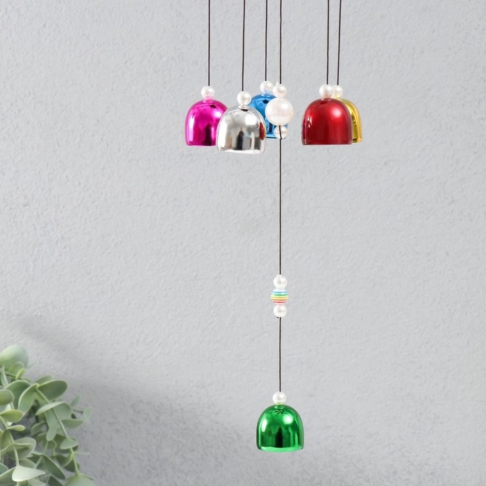 Музыка ветра металл Музыка ветра металл "Три денежных жабы" 6 колокольчиков 55х8х8 см