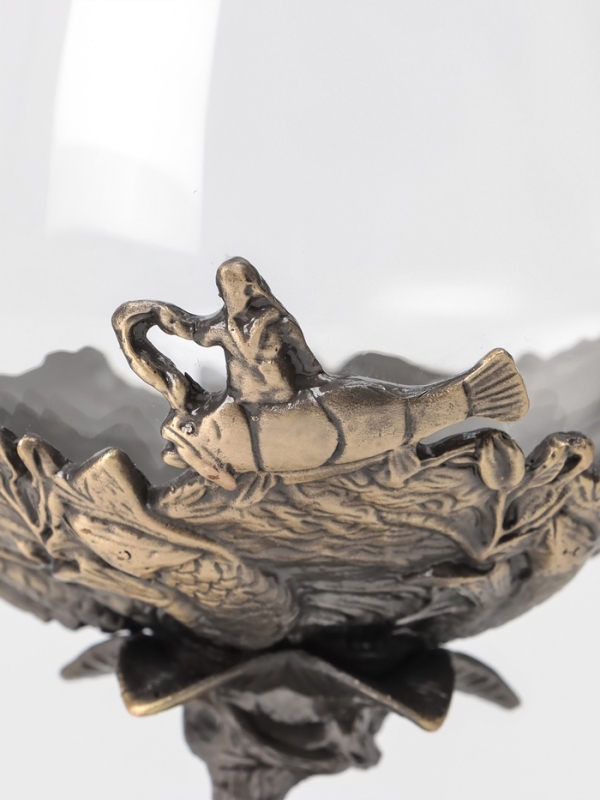 Бокал для коньяка 550 мл Бокал для коньяка 550 мл "Рыбалка", подарочный, бронза