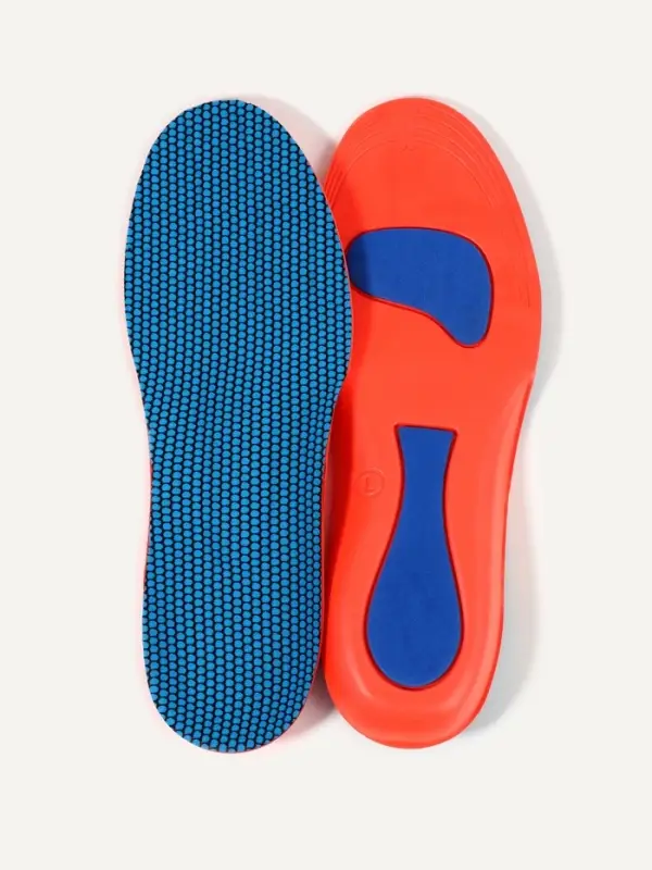 Стельки для обуви, универсальные, спортивные, р-р RU до 36 (р-р Пр-ля до 38), 24 см, пара, синий/красный