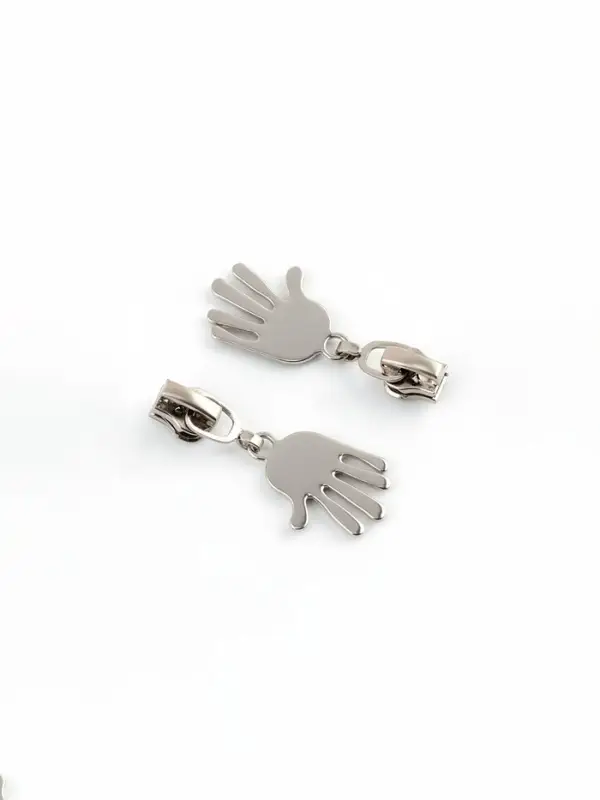 Бегунок для металлической молнии, №3, &laquo;Ладонь&raquo;, 10 шт., цвет никель