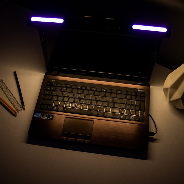 Светильник для экрана Светильник для экрана "Люмис" LED 5Вт 3000К-6000К RGB 201Лм Ra85 USB черный 10,4х6,5х40см