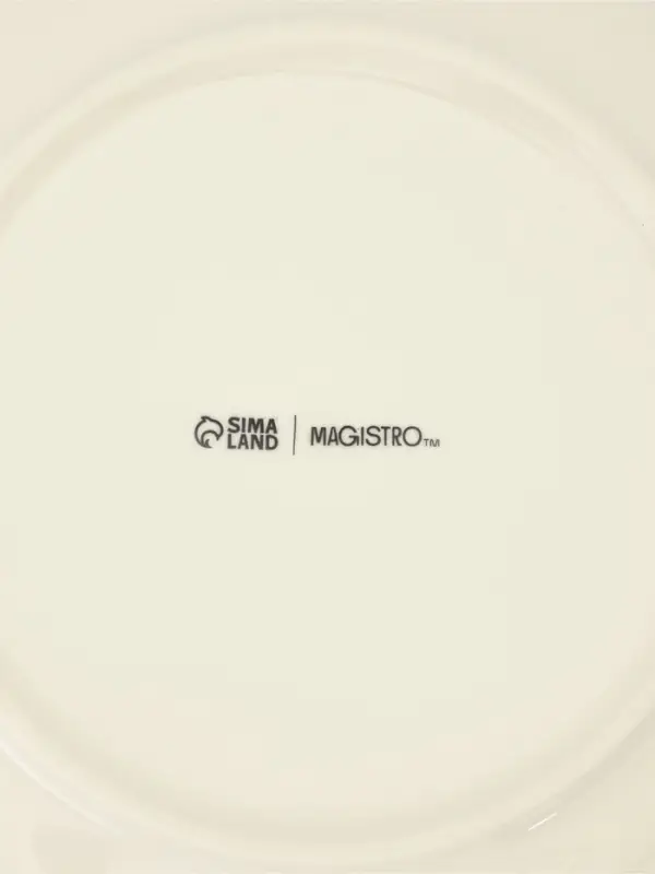 Тарелка пирожковая Magistro &laquo;Церера&raquo;, d=18 см, фарфор, белая