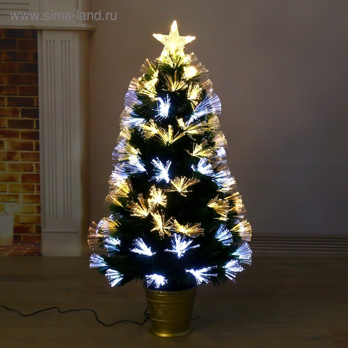 Ёлка фиброоптическая Ёлка фиброоптическая "Пучок перелив" 90 см d нижнего яруса 50 см 80 веток