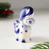 Сувенир Лошадь Василиса,8х6,5х3,5см,гжель