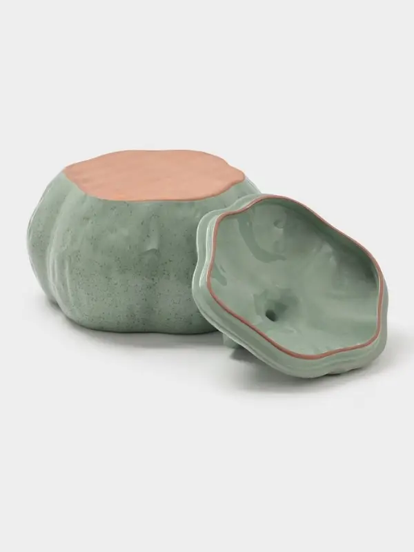 Горшок для запекания Борисовская керамика «Тыква», 2.4 л, зелёный Горшок для запекания Борисовская керамика «Тыква», 2.4 л, зелёный