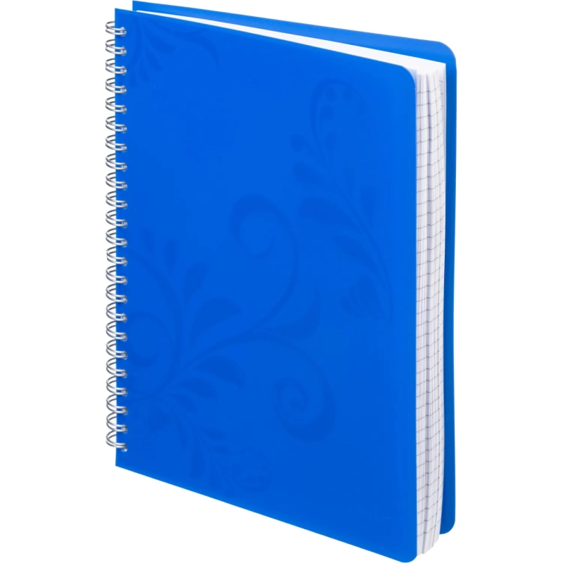 Бизнес-тетрадь Комус Русская серия синий А5 96л.плас.обл.клетка,евро