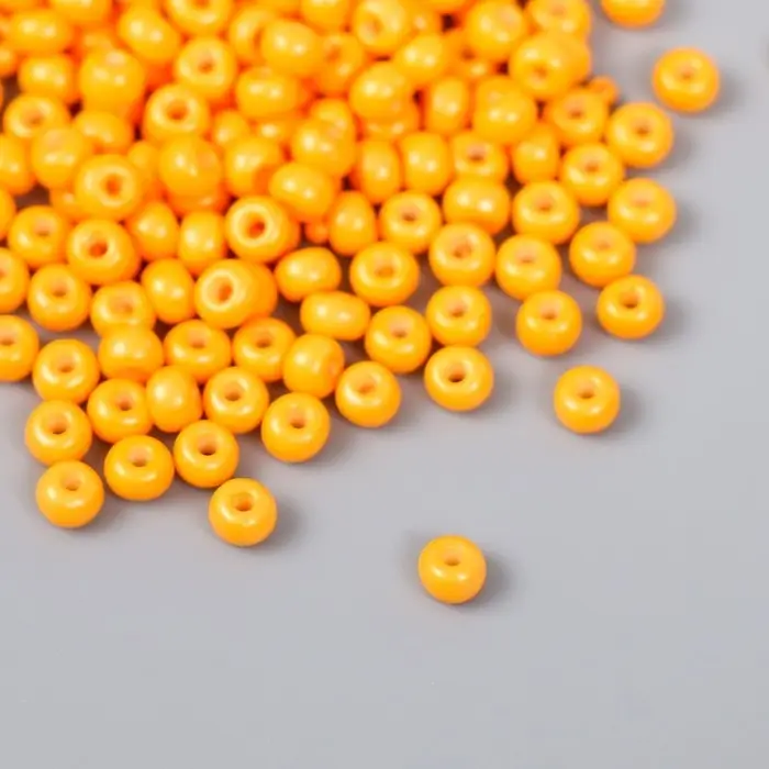 Бисер стекло 6/0  Бисер стекло 6/0 "Морковный" 15 гр