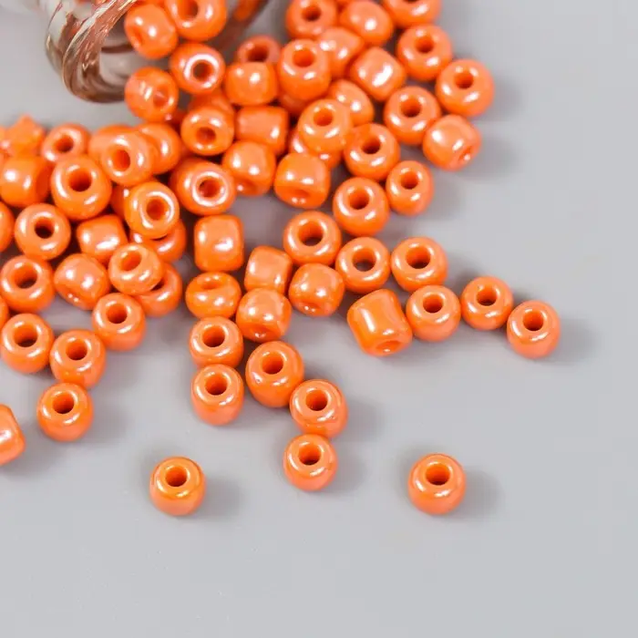 Бисер 6/0 в бутылочке  Бисер 6/0 в бутылочке "Охра" 20 гр керамический блеск 6х2х2 см