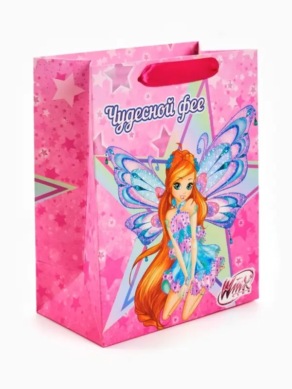 Пакет подарочный детский Winx, MS 18&times;23&times;10 см