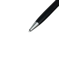 Ручка подарочная, шариковая &laquo;Бизнес&raquo; в пластиковом футляре, поворотная, чёрная с серебристыми вставками