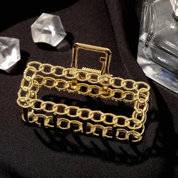 Крабик для волос &laquo;Дороти&raquo;, прямой, 7 см, золотистый