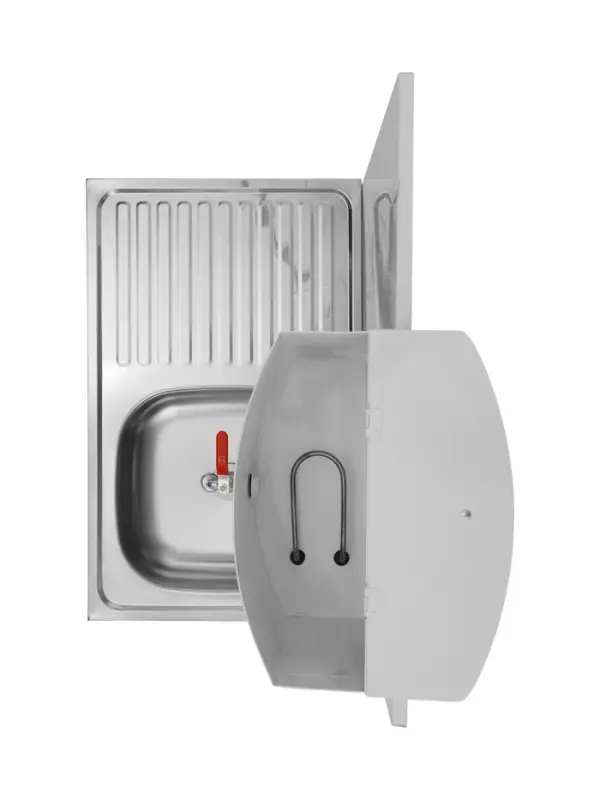 Умывальник "ТермМикс" Тандем, с ЭВН, нержавеющая мойка, 1250 Вт, 17 л, белый