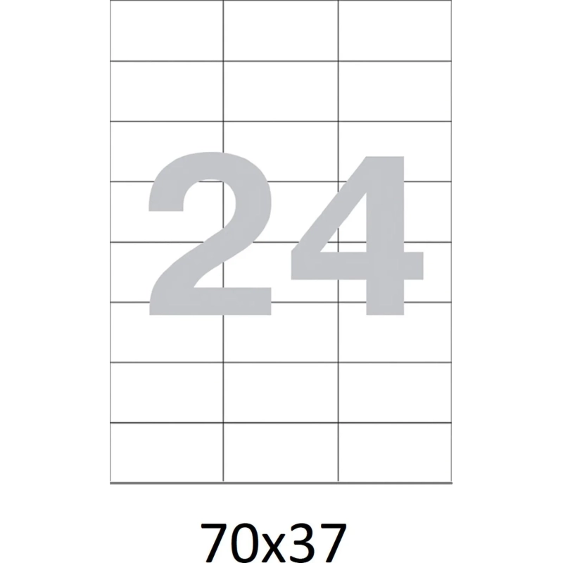 Этикетки самоклеящиеся  70х37 мм./24шт.на листе А4(100л./уп)
