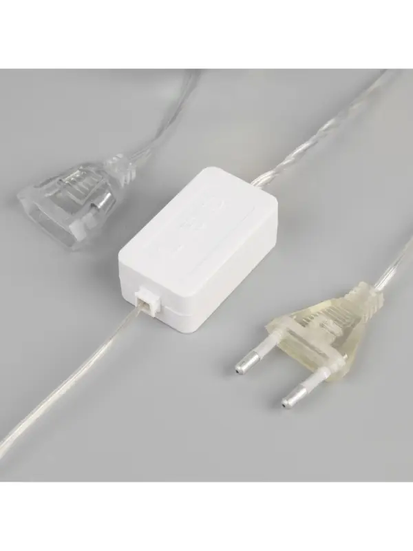 Гирлянда &laquo;Нить&raquo; 4.5 м с насадками &laquo;Цветочные шары&raquo;, IP20, прозрачная нить, 15 LED, свечение белое, 220 В