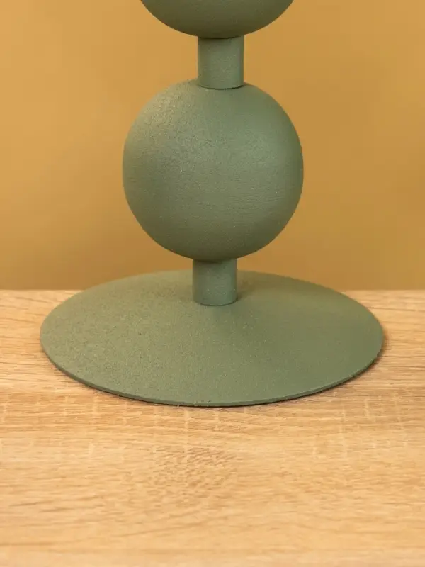 Подсвечник на 1 свечу текстурный  Подсвечник на 1 свечу текстурный "Болотный" с 3 сферами 10х10х25 см