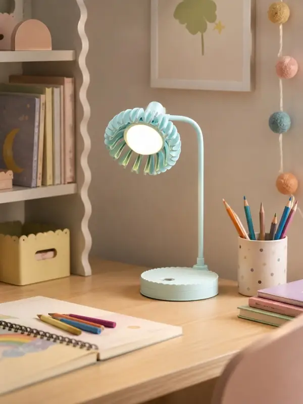 Лампа настольная RISALUX «Санди», светодиодная, USB, АКБ, синяя, 11.7×14.5×18 см Лампа настольная RISALUX «Санди», светодиодная, USB, АКБ, синяя, 11.7×14.5×18 см