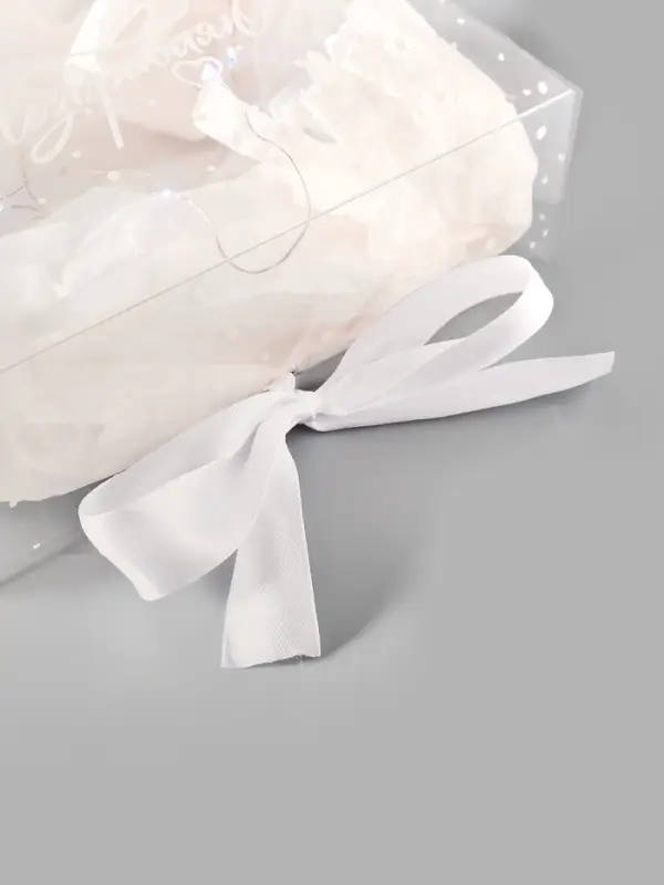 Подарочная коробка с тишью и гирляндой &laquo;Поздравляю&raquo;, 16,5 х 12 х 5 см