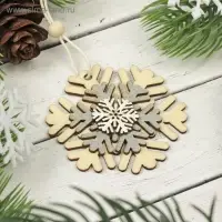 Елочная игрушка «Новогодняя снежинка»