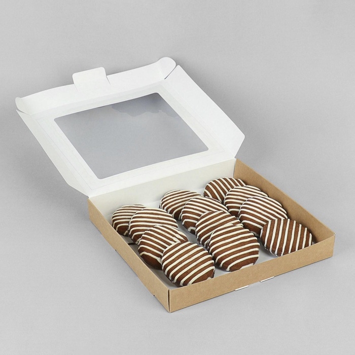 Коробка самосборная бесклеевая, крафт, 21 х 21 х 3 см, набор 5 шт. Коробка самосборная бесклеевая, крафт, 21 х 21 х 3 см, набор 5 шт.