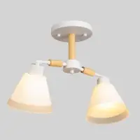 Люстра потолочная BayerLux &laquo;Вудли&raquo;, 2хЕ27, 40 Вт, белый, 45&times;16&times;29 см