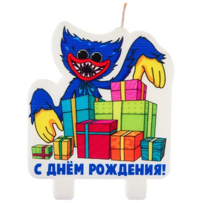 Свеча для торта «С Днем Рождения!», Монстр Свеча для торта «С Днем Рождения!», Монстр