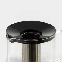 Заварочный чайник &laquo;Локи&raquo;, 1.4 л, с металлическим ситом, стекло, чёрный